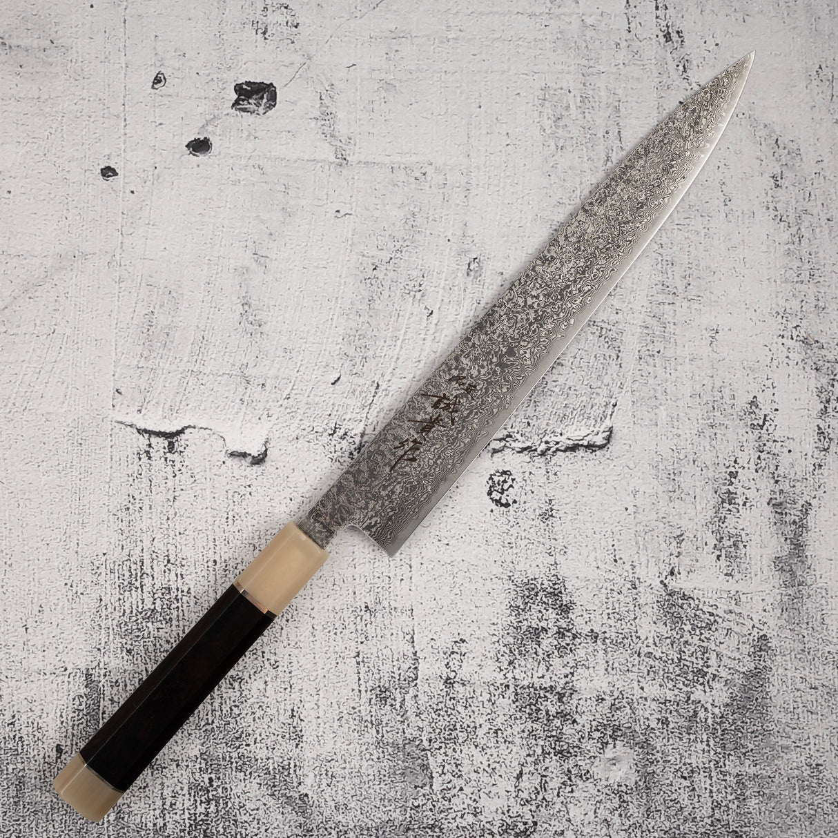 Tanaka Habakiri SG2 Damascus Sujihiki 240mm with Saya