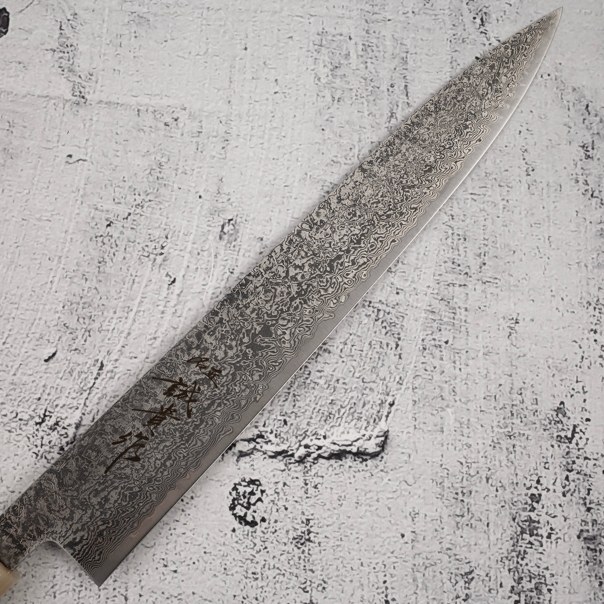 Tanaka Habakiri SG2 Damascus Sujihiki 240mm with Saya
