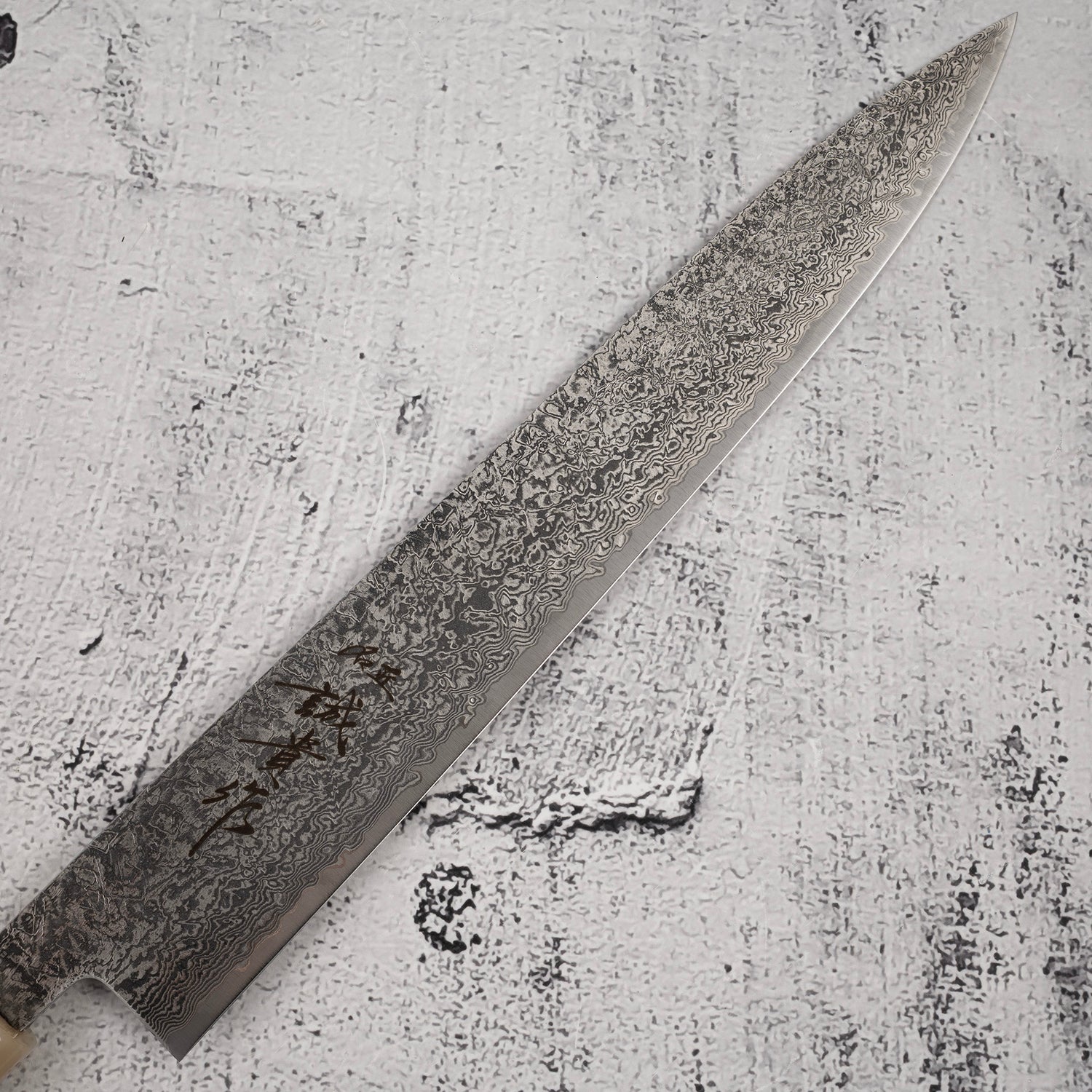 Tanaka Habakiri SG2 Damascus Sujihiki 240mm with Saya