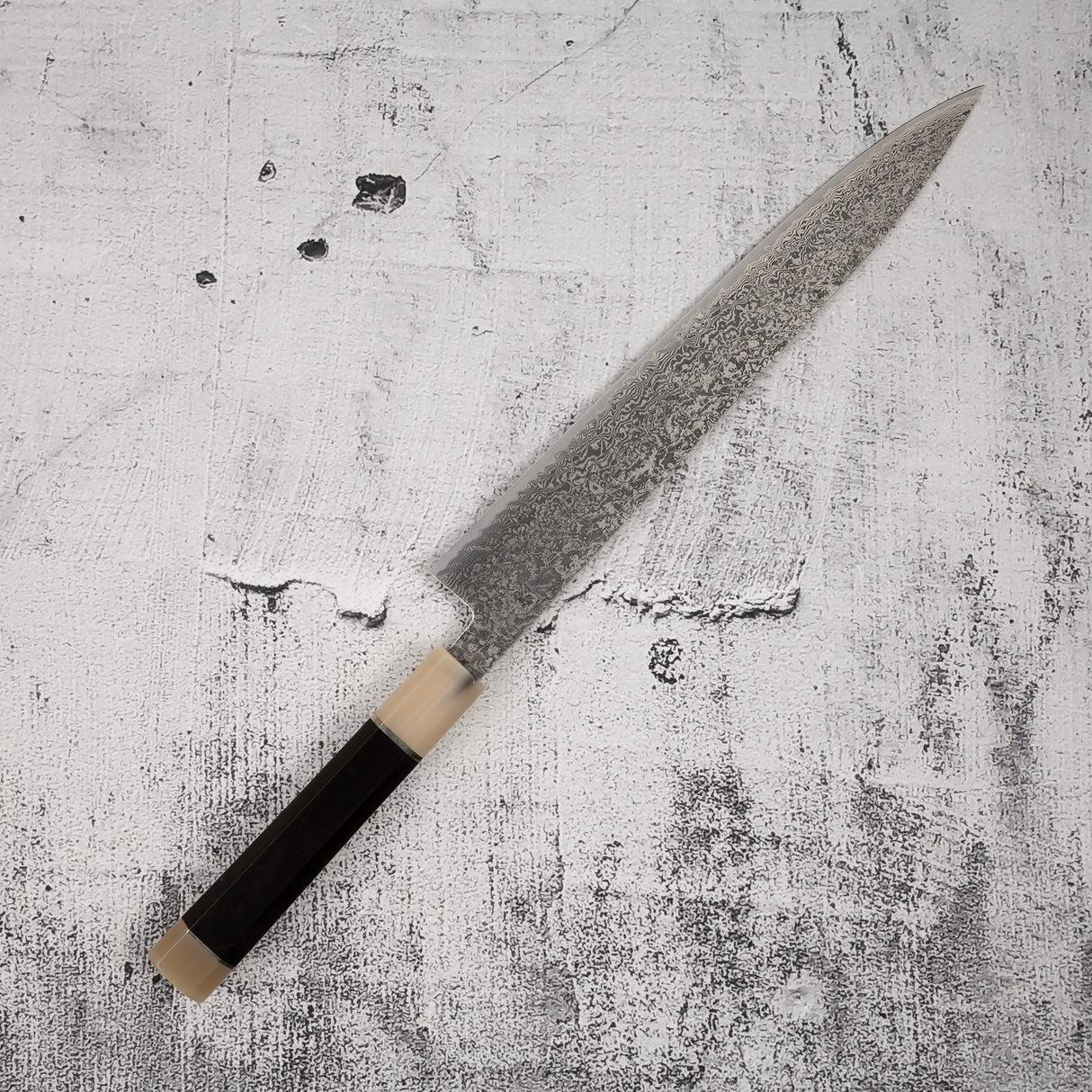 Tanaka Habakiri SG2 Damascus Sujihiki 240mm with Saya