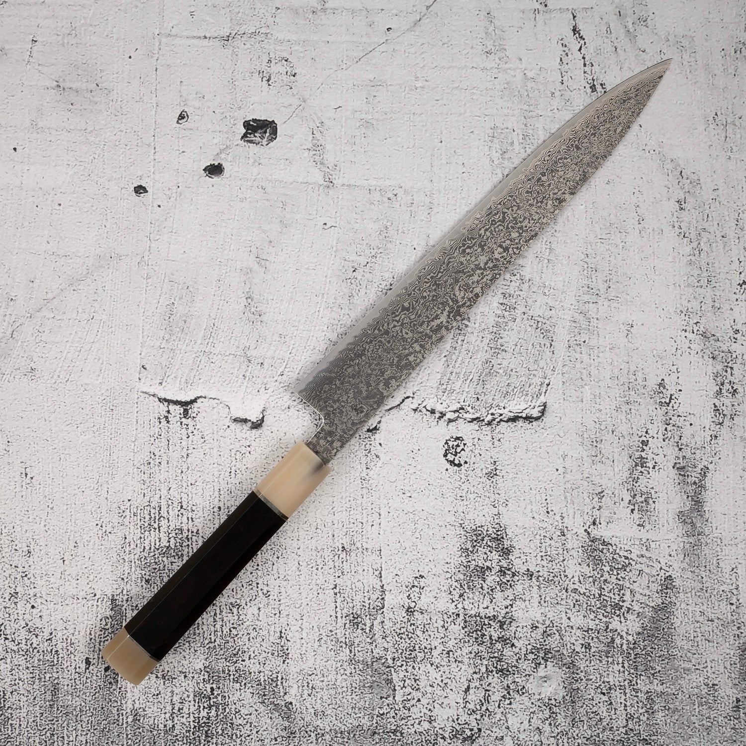 Tanaka Habakiri SG2 Damascus Sujihiki 240mm with Saya