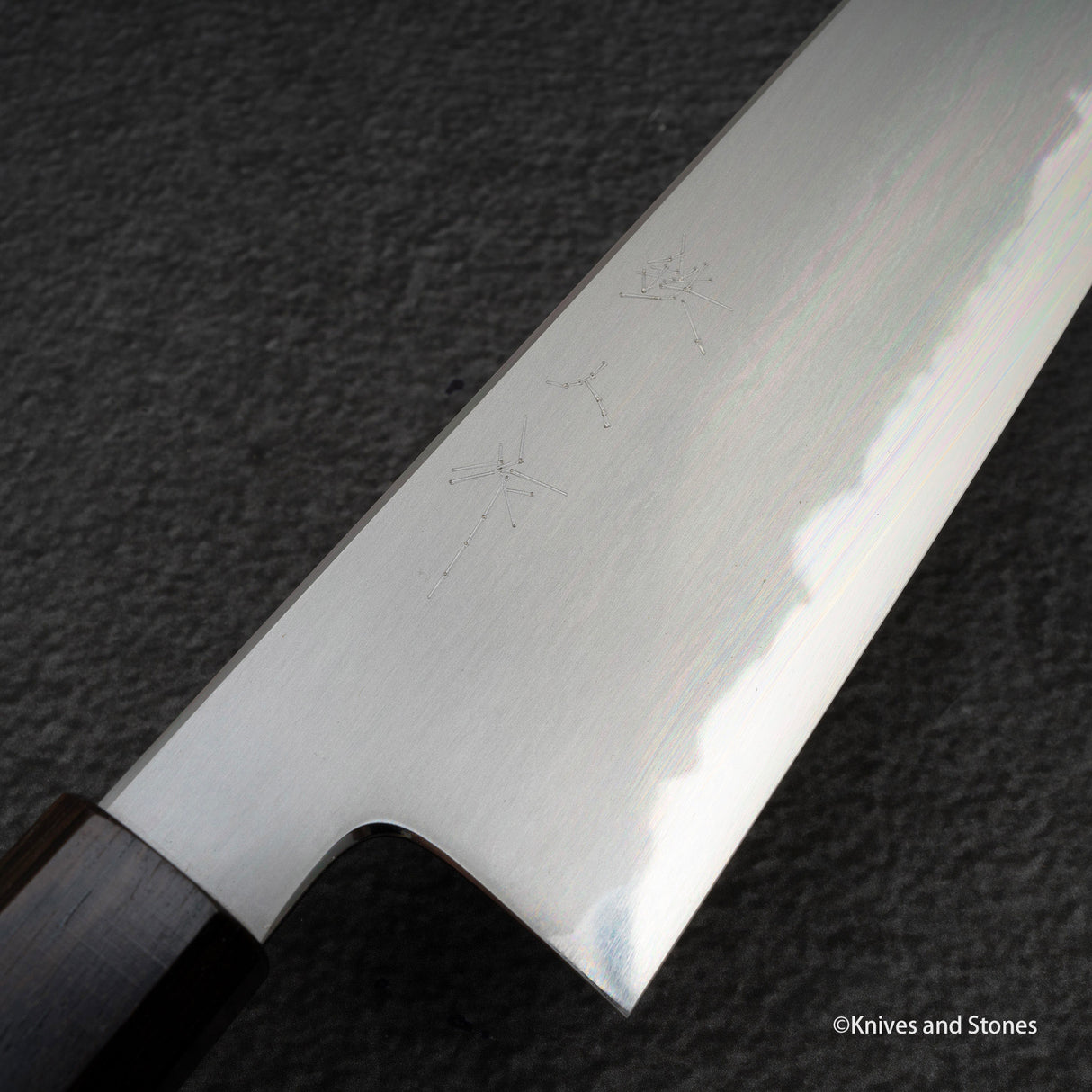 Tetsujin Blue 2 Kasumi Gyuto 210mm 烏木手柄