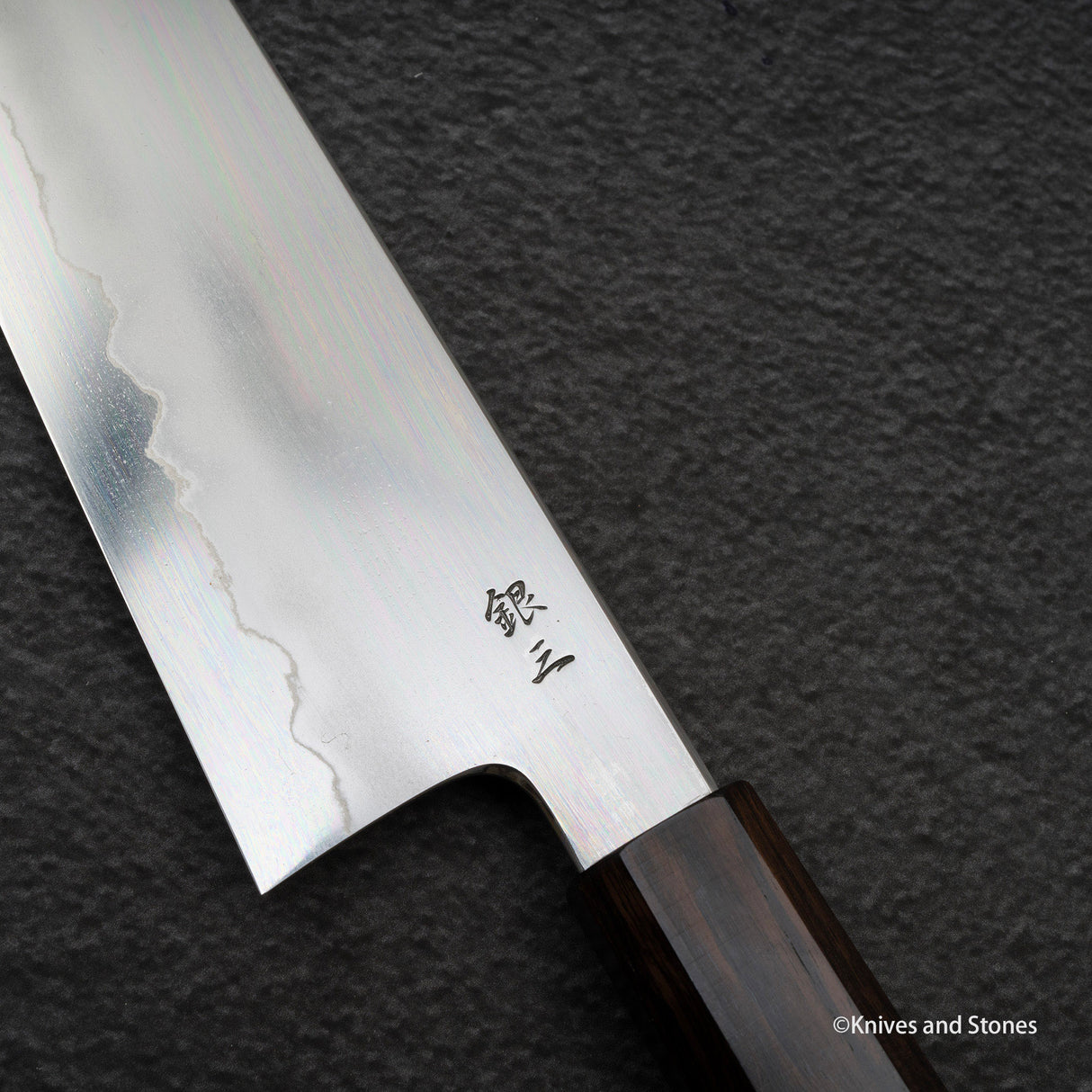 Tetsujin Ginsan Ukiba K-tip Gyuto 210mm Ebony Handle