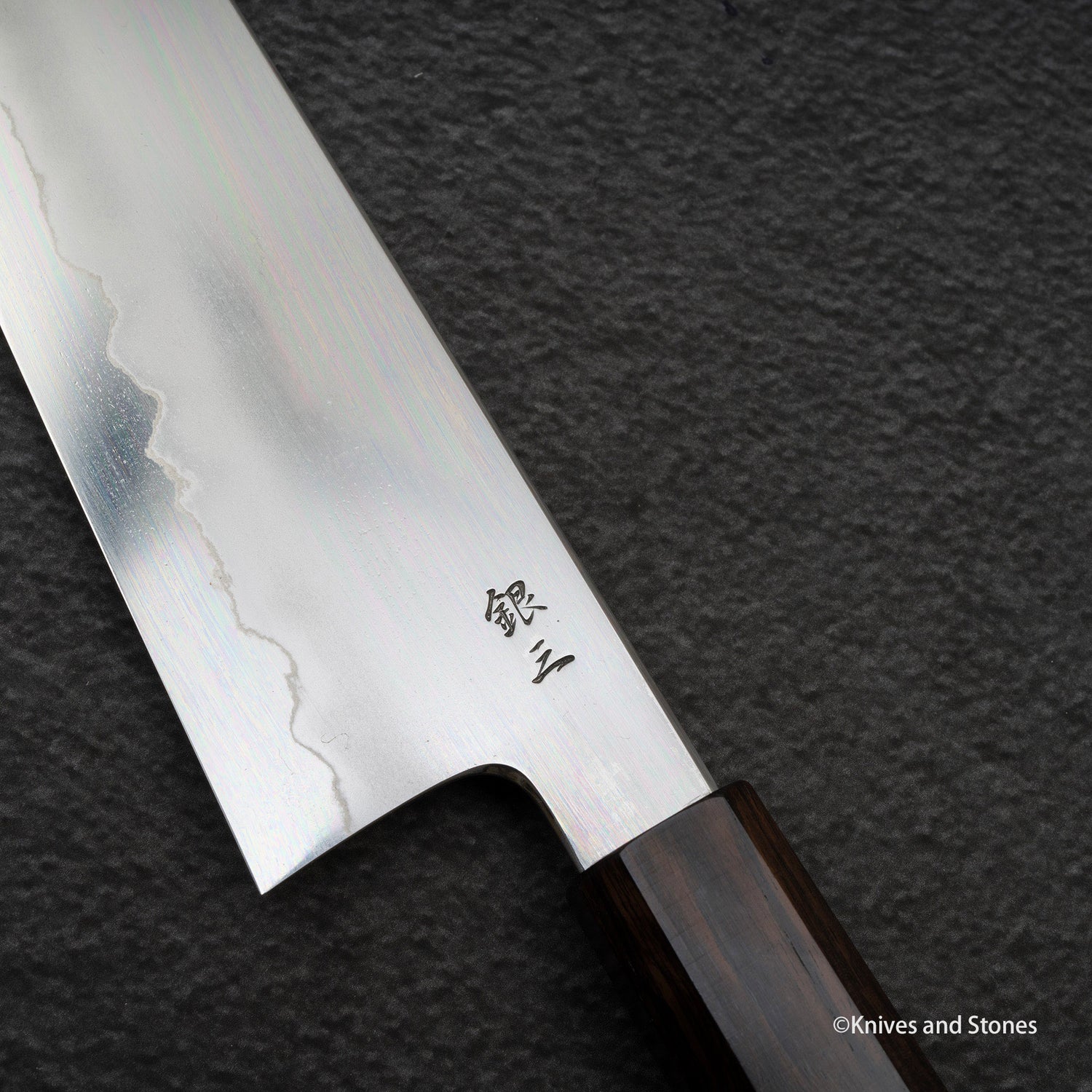 Tetsujin Ginsan Ukiba K-tip Gyuto 210mm Ebony Handle