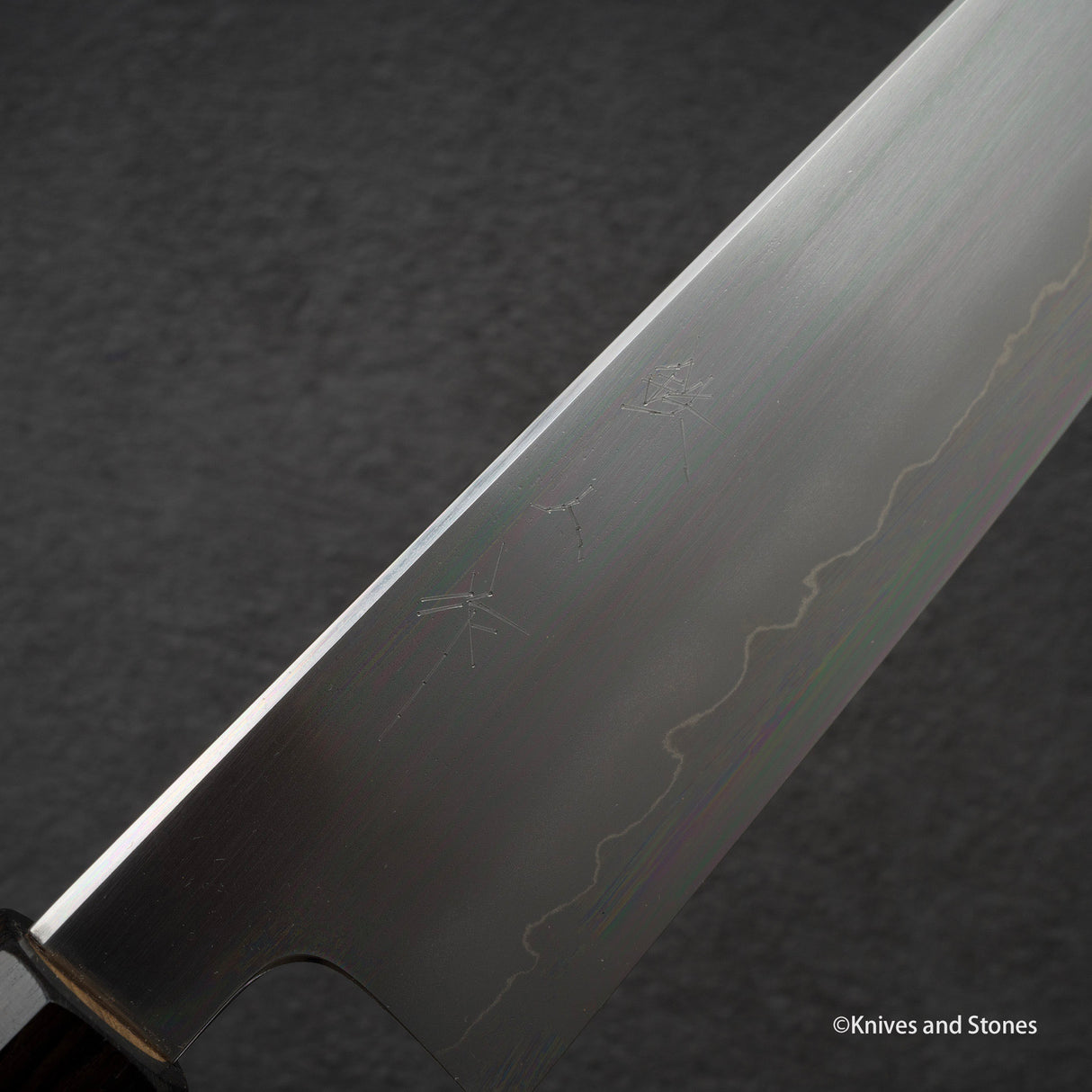 Tetsujin Ginsan Ukiba K-tip Gyuto 210mm Ebony Handle