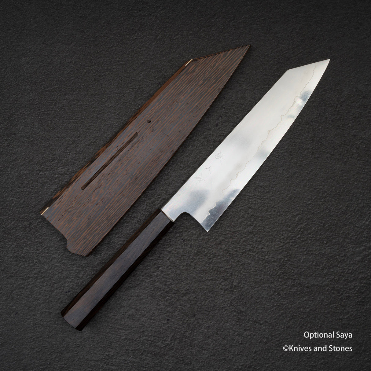 Tetsujin Ginsan Ukiba K-tip Gyuto 210mm Ebony Handle