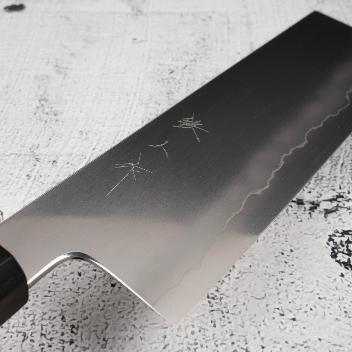 Tetsujin Ginsan Ukiba Nakiri 180mm Ebony Handle