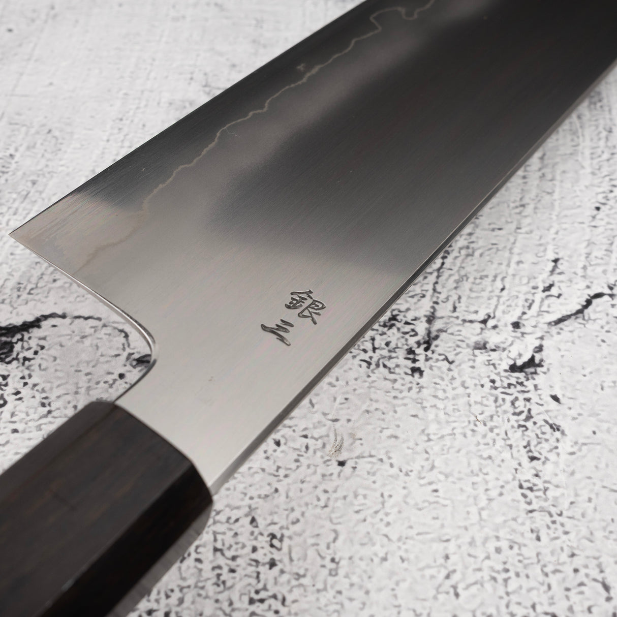 Tetsujin Ginsan Ukiba Nakiri 180mm Ebony Handle