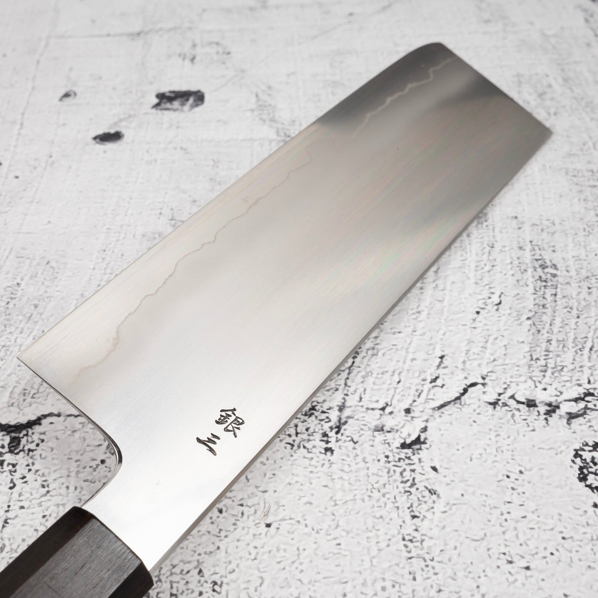 Tetsujin Ginsan Ukiba Nakiri 180mm Ebony Handle