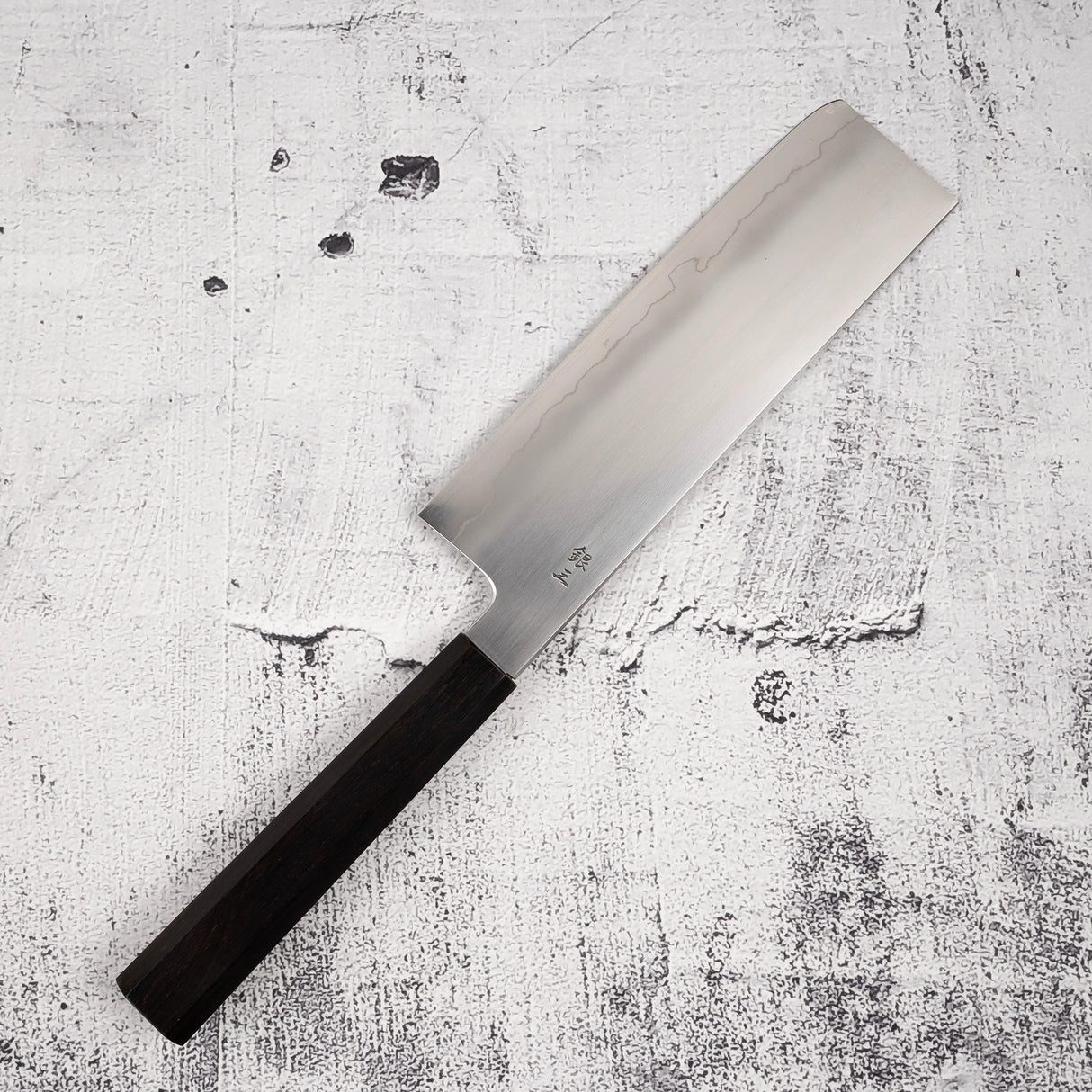 Tetsujin Ginsan Ukiba Nakiri 180mm Ebony Handle