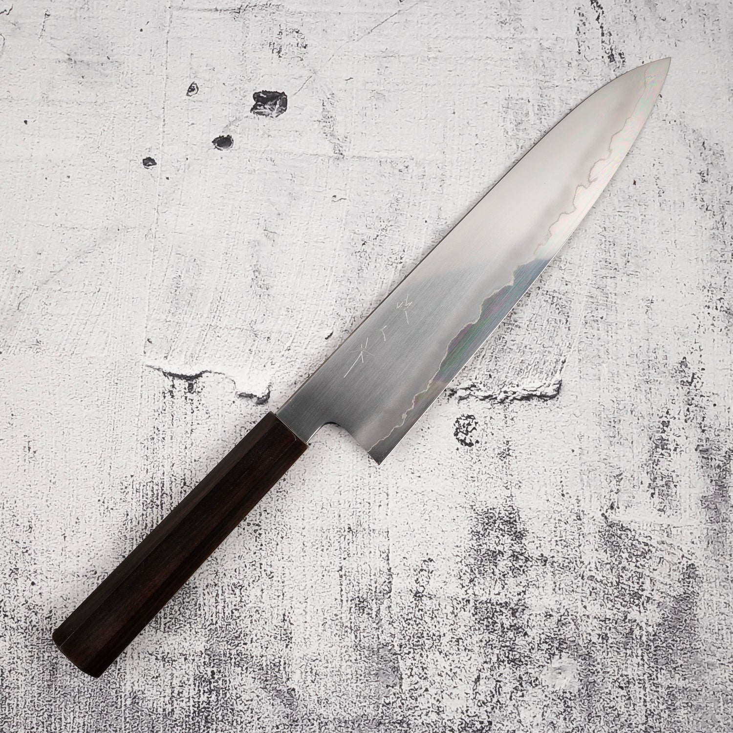 Tetsujin Ginsan Ukiba Gyuto 240mm Ebony Handle