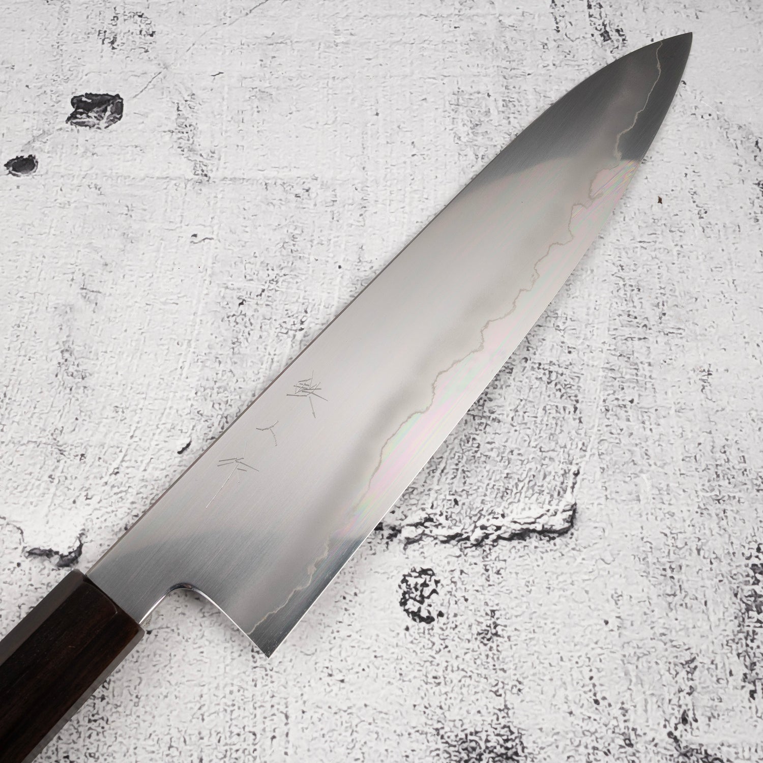 Tetsujin Ginsan Ukiba Gyuto 240mm Ebony Handle