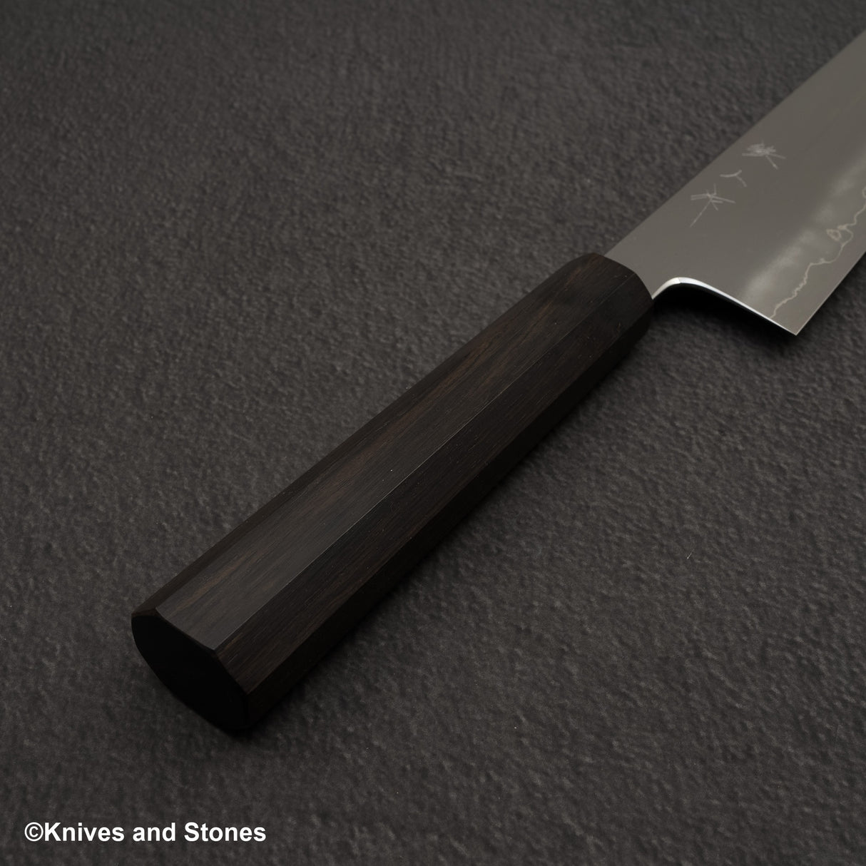 Tetsujin Ginsan Ukiba K-tip Gyuto 240mm Ebony Handle