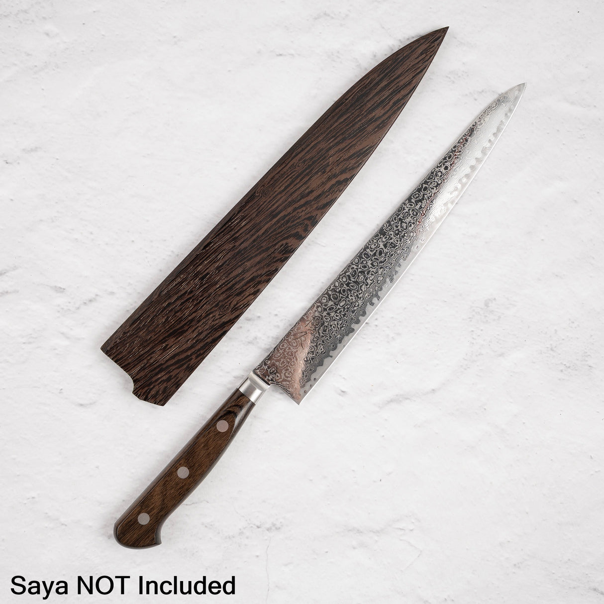 Tsunehisa AUS10 大馬士革 Sujihiki 240 毫米棕色手柄