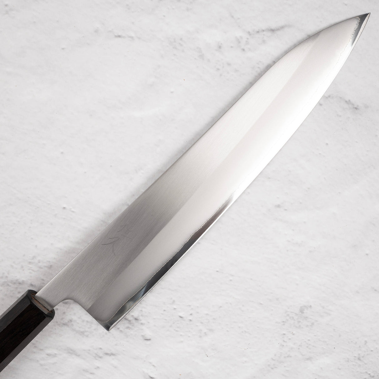 Tsunehisa White 1 不銹鋼包覆 Kasumi Gyuto 240 毫米黑檀木手柄