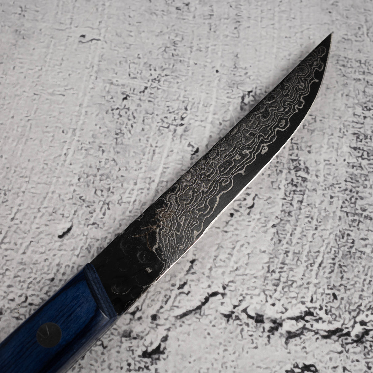 Tsunehisa AUS10 大馬士革牛排刀 藍色款