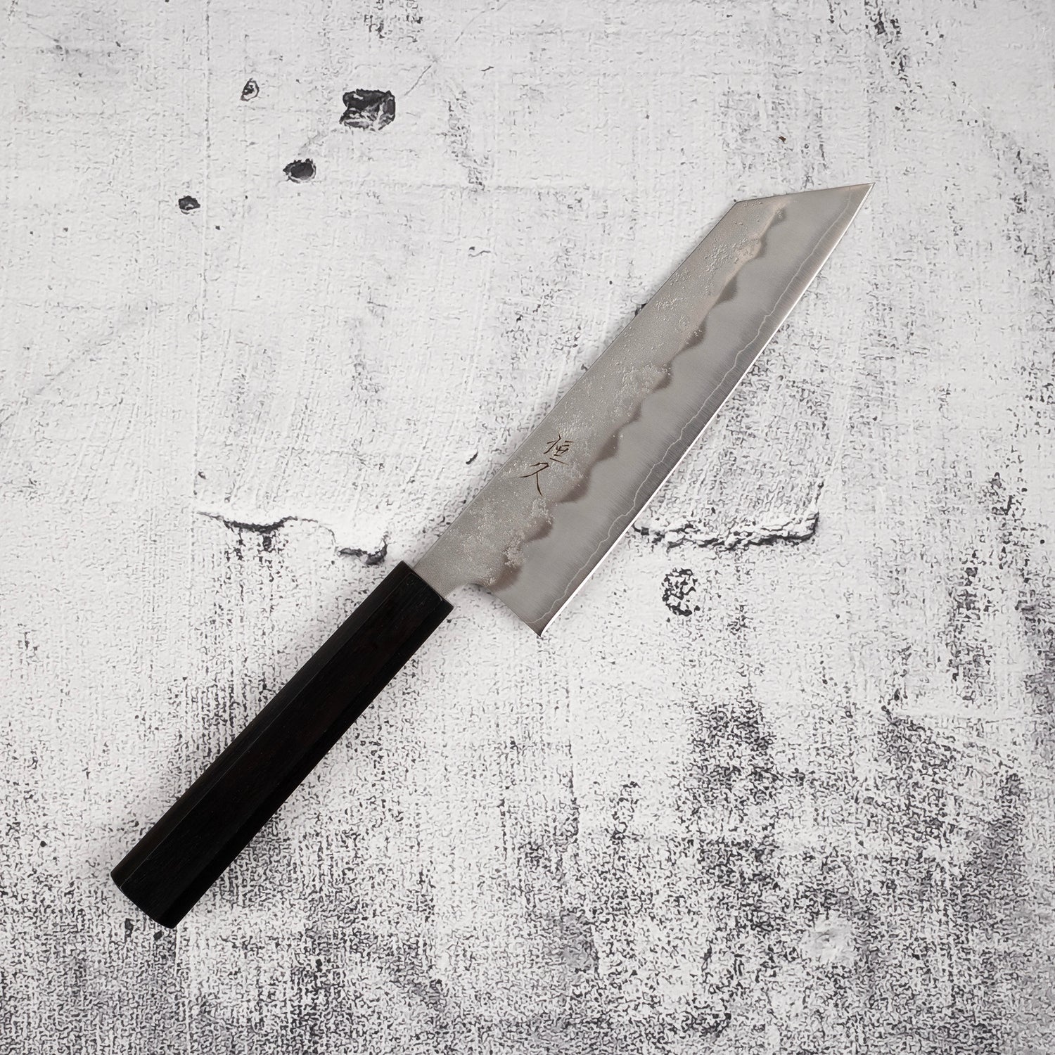 Tsunehisa Ginsan Nashiji Bunka 180mm Ebony Handle