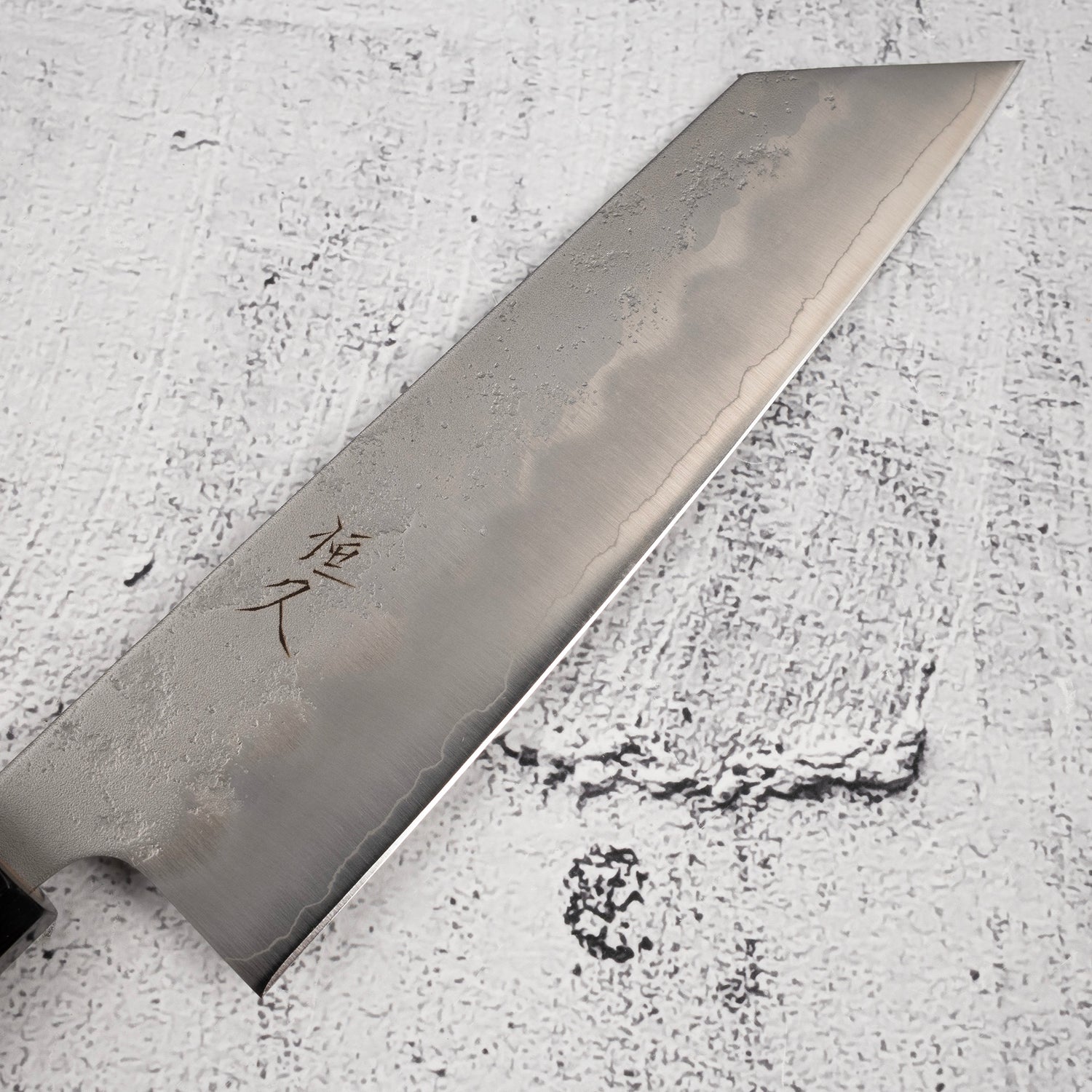 Tsunehisa Ginsan Nashiji Bunka 180mm Ebony Handle