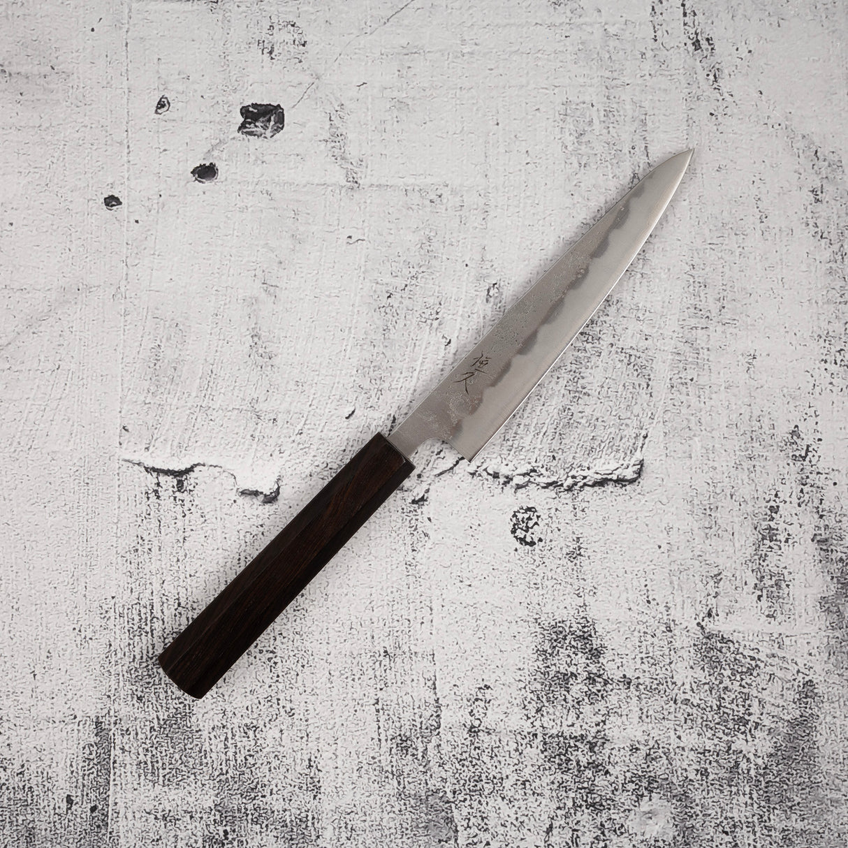 Tsunehisa Ginsan Nashiji Petty 135mm Ebony Handle