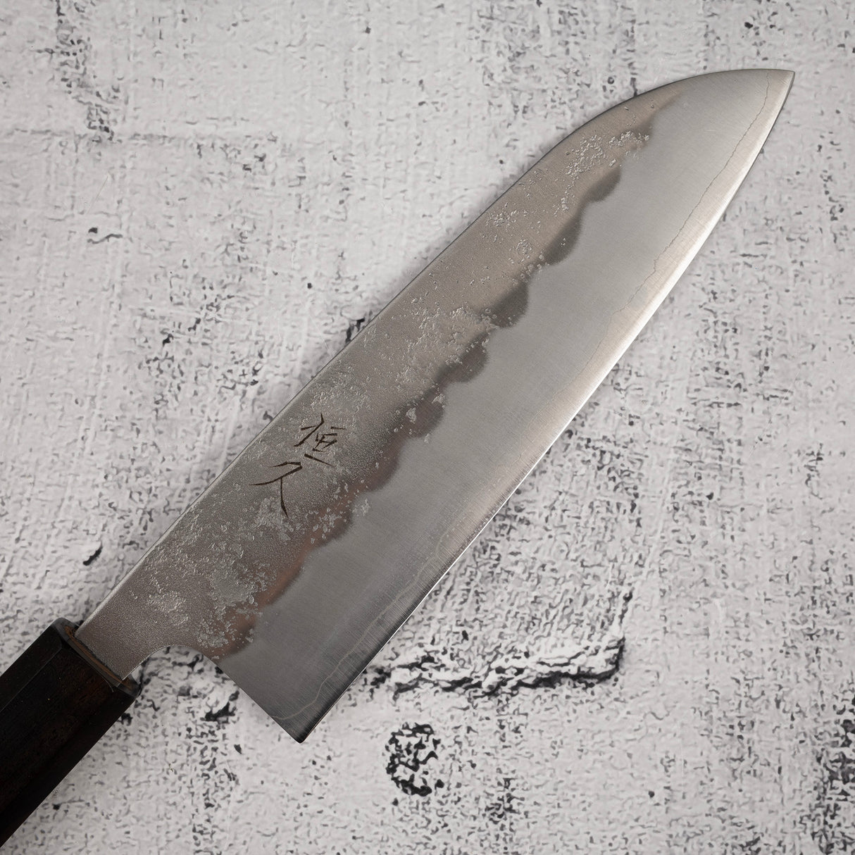 Tsunehisa Ginsan Nashiji Santoku 165mm Ebony Handle