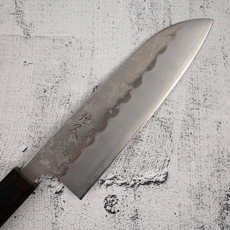 Tsunehisa Ginsan Nashiji Santoku 165mm Ebony Handle