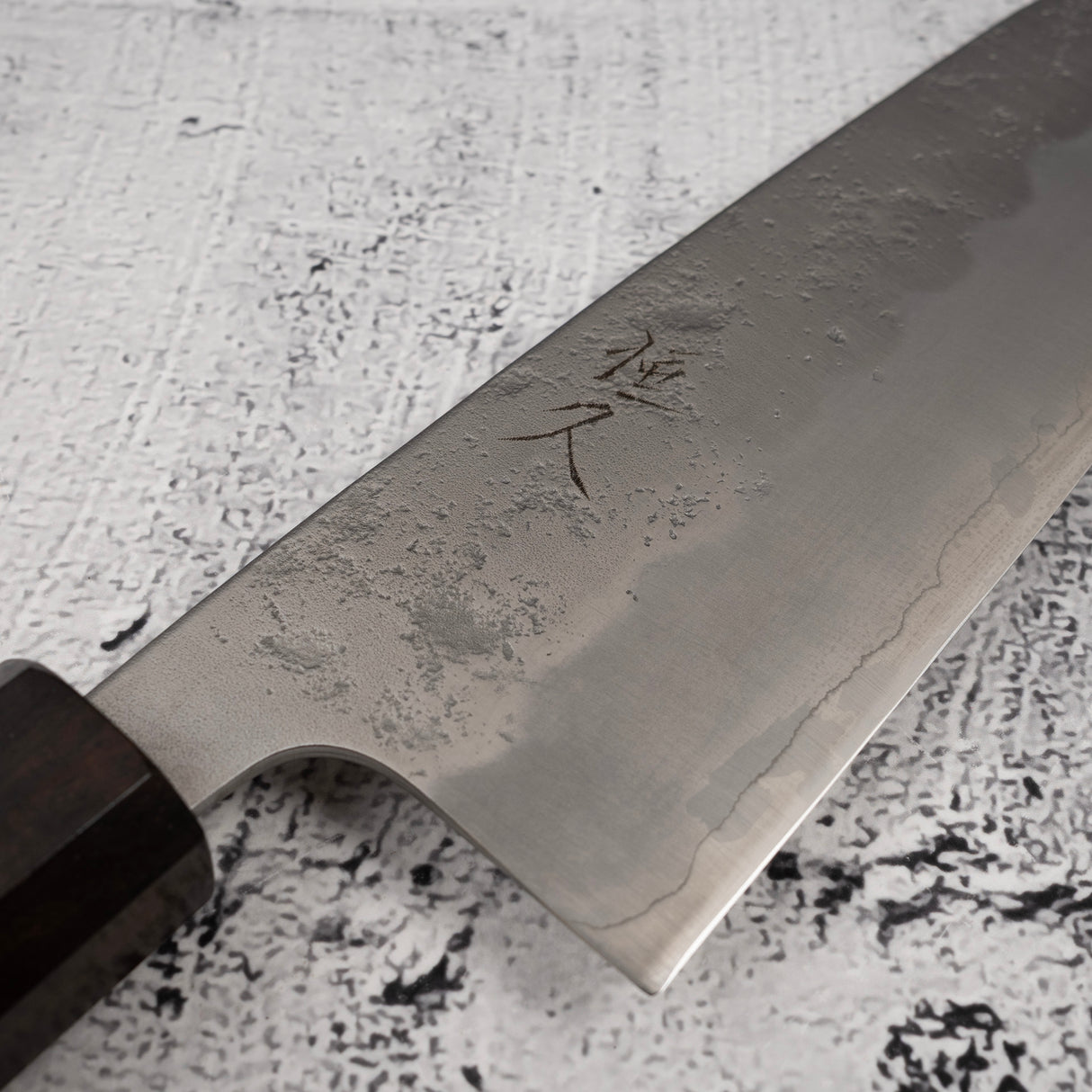 Tsunehisa Ginsan Nashiji Santoku 165mm Ebony Handle