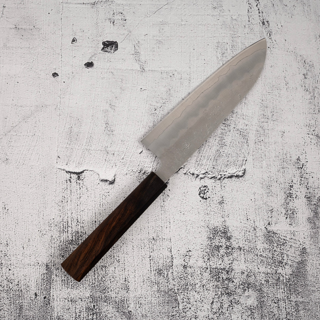 Tsunehisa Ginsan Nashiji Santoku 165mm Ebony Handle