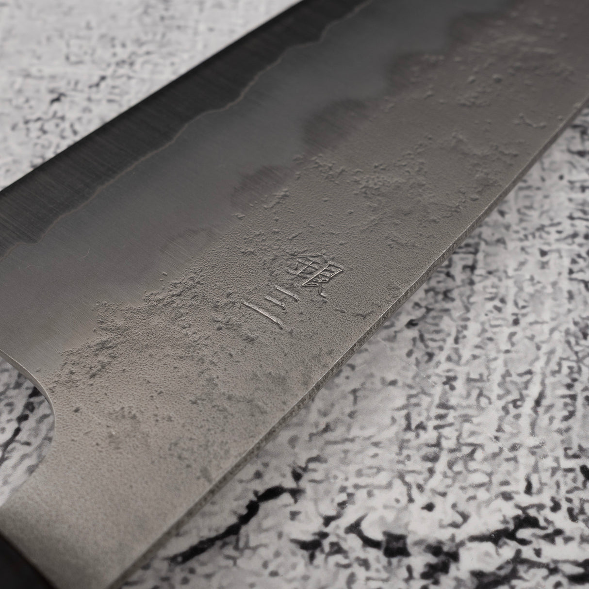 Tsunehisa Ginsan Nashiji Santoku 165mm Ebony Handle