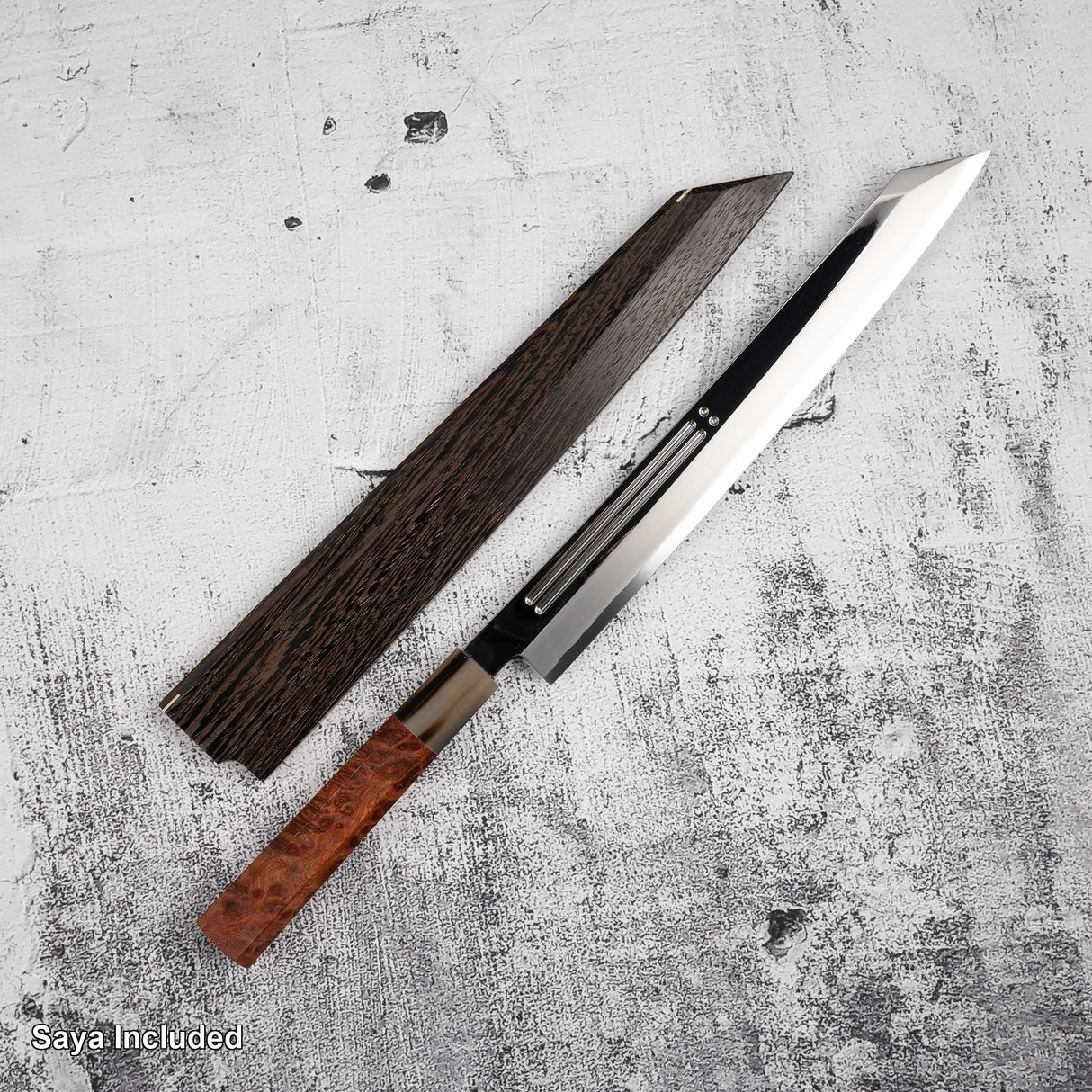 Yoshihiro Ginsan Double Fuller K-tip Yanagiba 270mm Amboyna