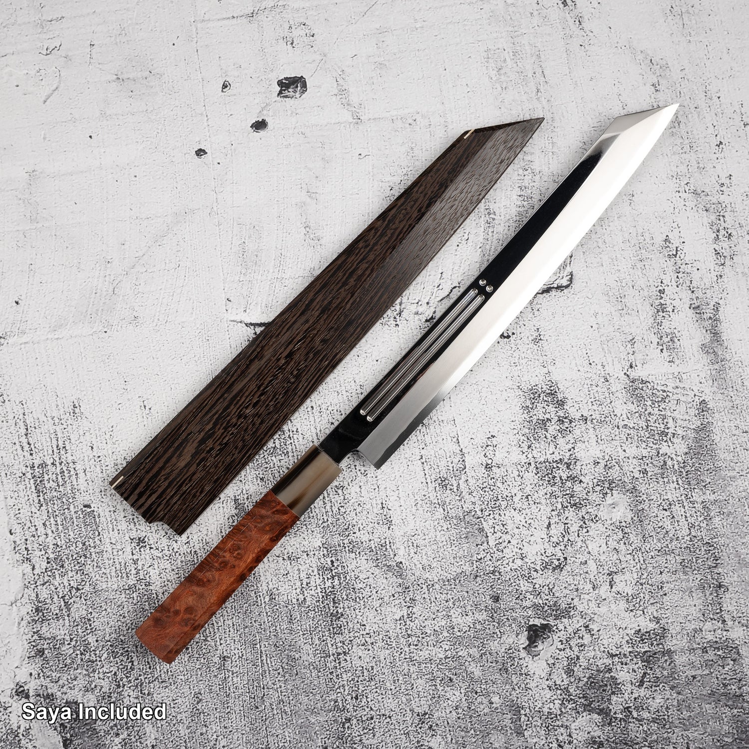 Yoshihiro Ginsan Double Fuller K-tip Yanagiba 270mm Amboyna