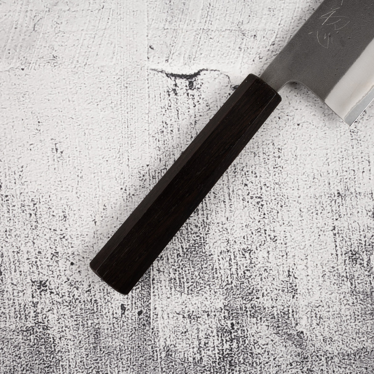吉金 White 2 KU 梨地菜切 165mm 不鏽鋼夾層 黑檀木柄 by Hatsukokoro