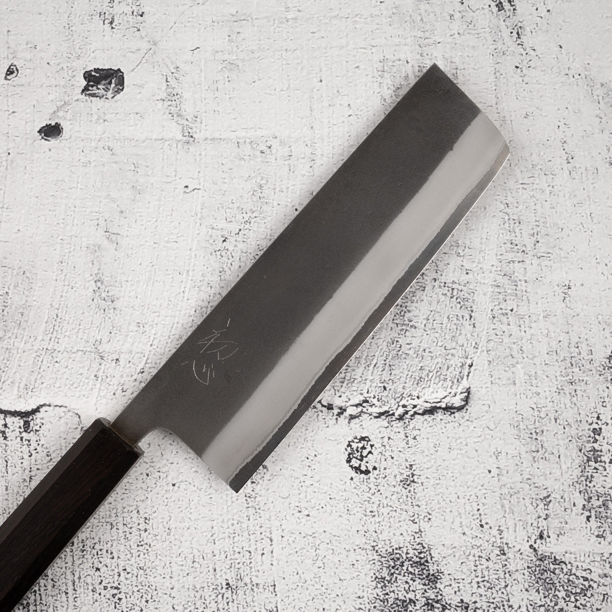 吉金 White 2 KU 梨地菜切 165mm 不鏽鋼夾層 黑檀木柄 by Hatsukokoro