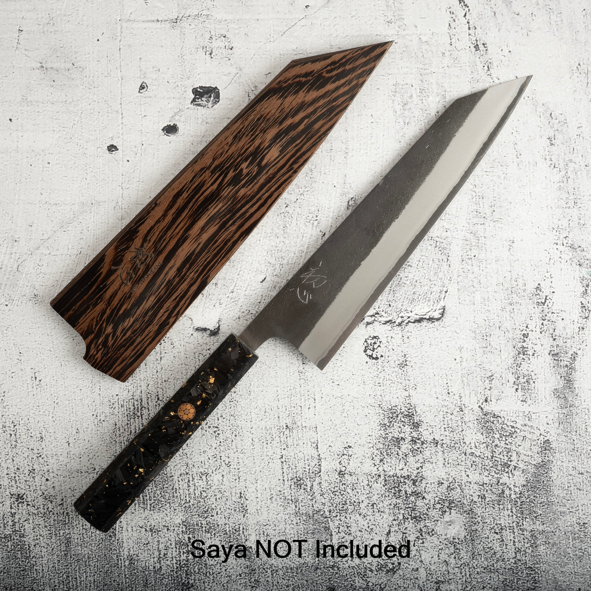 Yoshikane White 2 KU Nashiji K-tip Gyuto 210mm Carbon Fiber Handle
