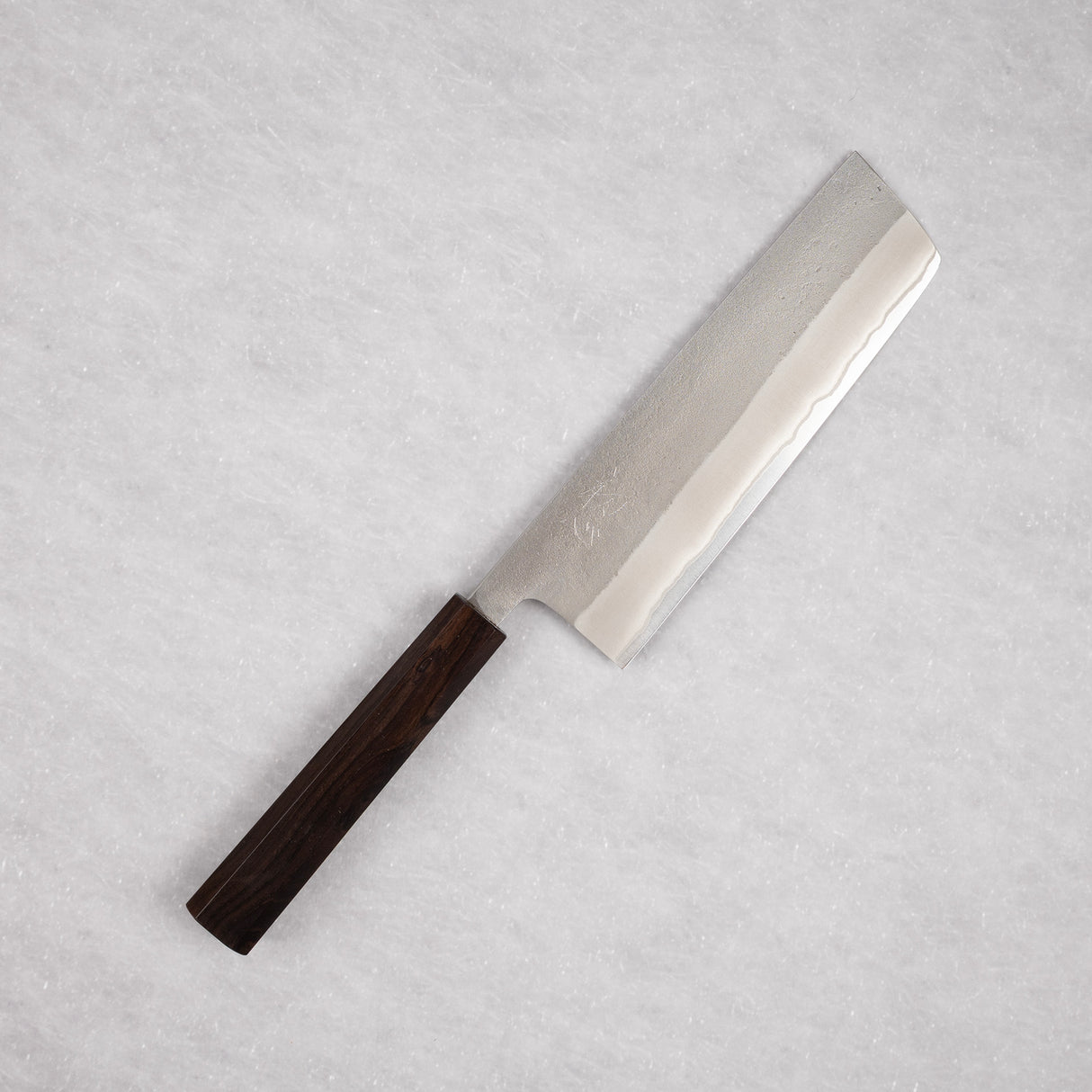 Yoshikane White 2 Nashiji 不鏽鋼包覆 Nakiri 165mm 黑檀木手柄