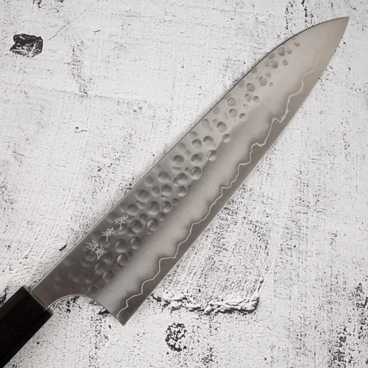 Yoshimi Kato Forged Ginsan Tsuchime Gyuto 210mm