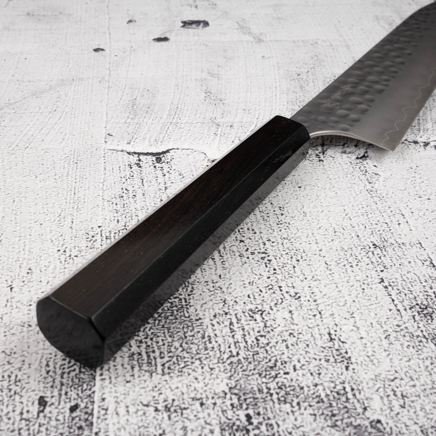 Yoshimi Kato Forged Ginsan Tsuchime Gyuto 210mm