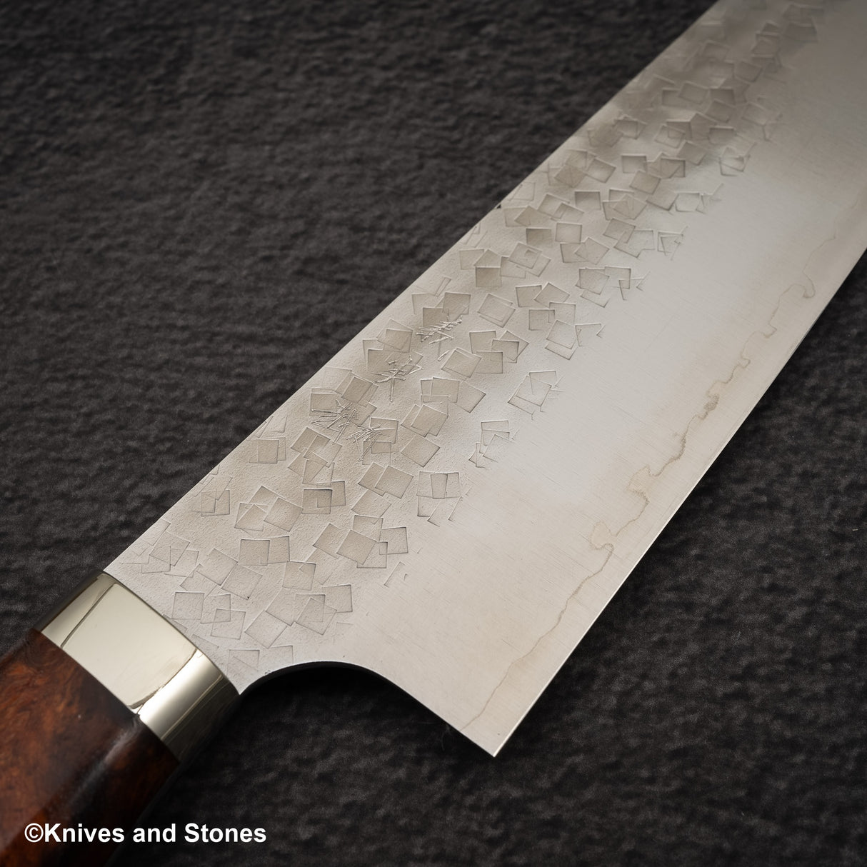 加藤佳美 SG2 Minamo Bunka 180mm Amboyna Burl Western、Shikakkei Tsuchime