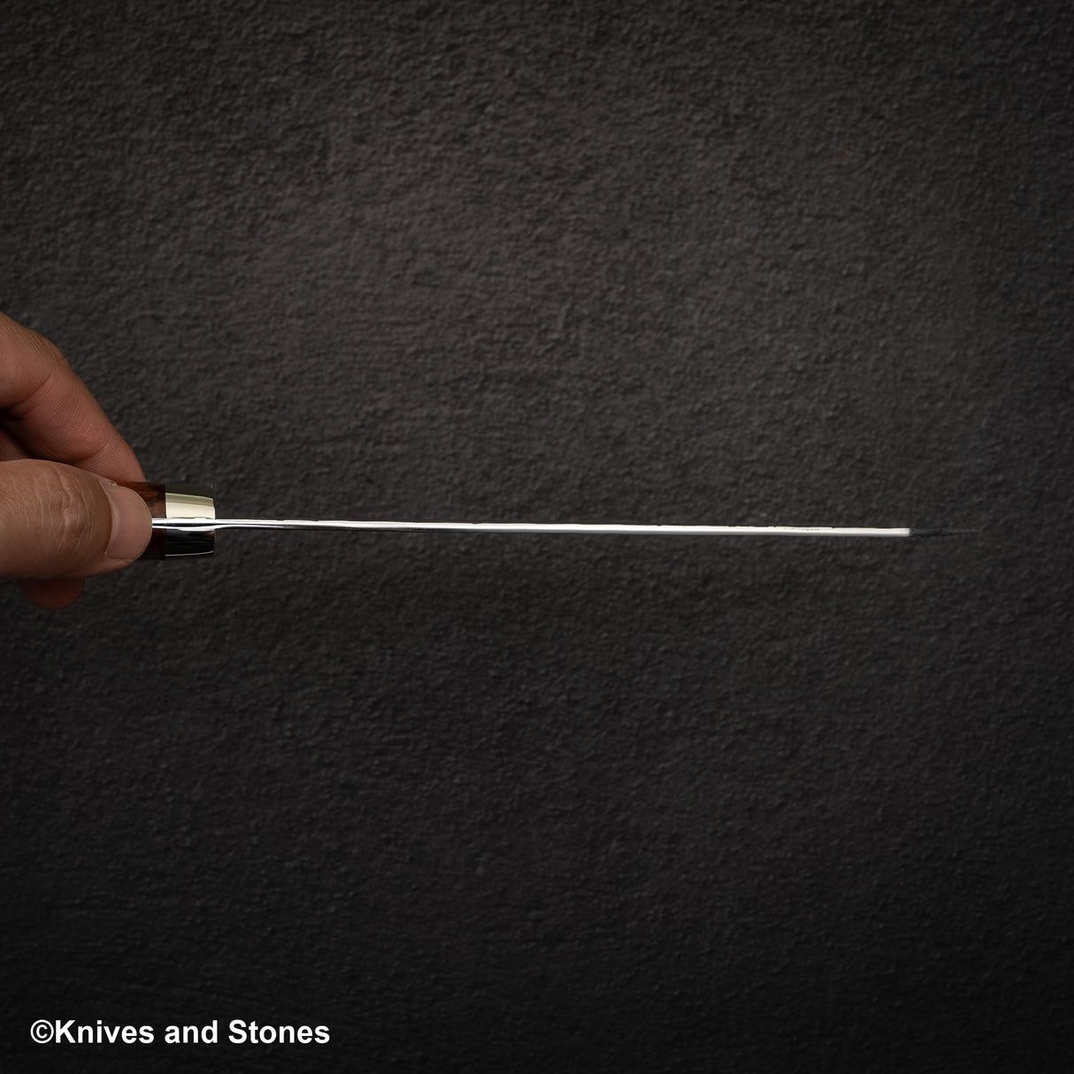 加藤佳美 SG2 Minamo Bunka 180mm Amboyna Burl Western、Shikakkei Tsuchime