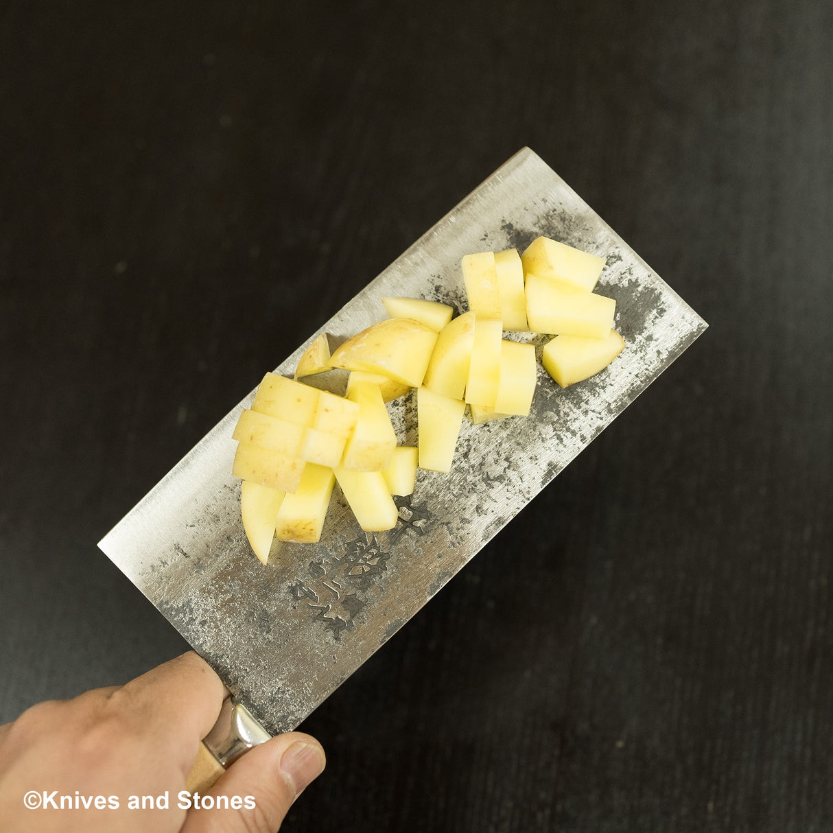 Hatsukokoro Sentan White 2 不鏽鋼包覆中國菜刀 175mm