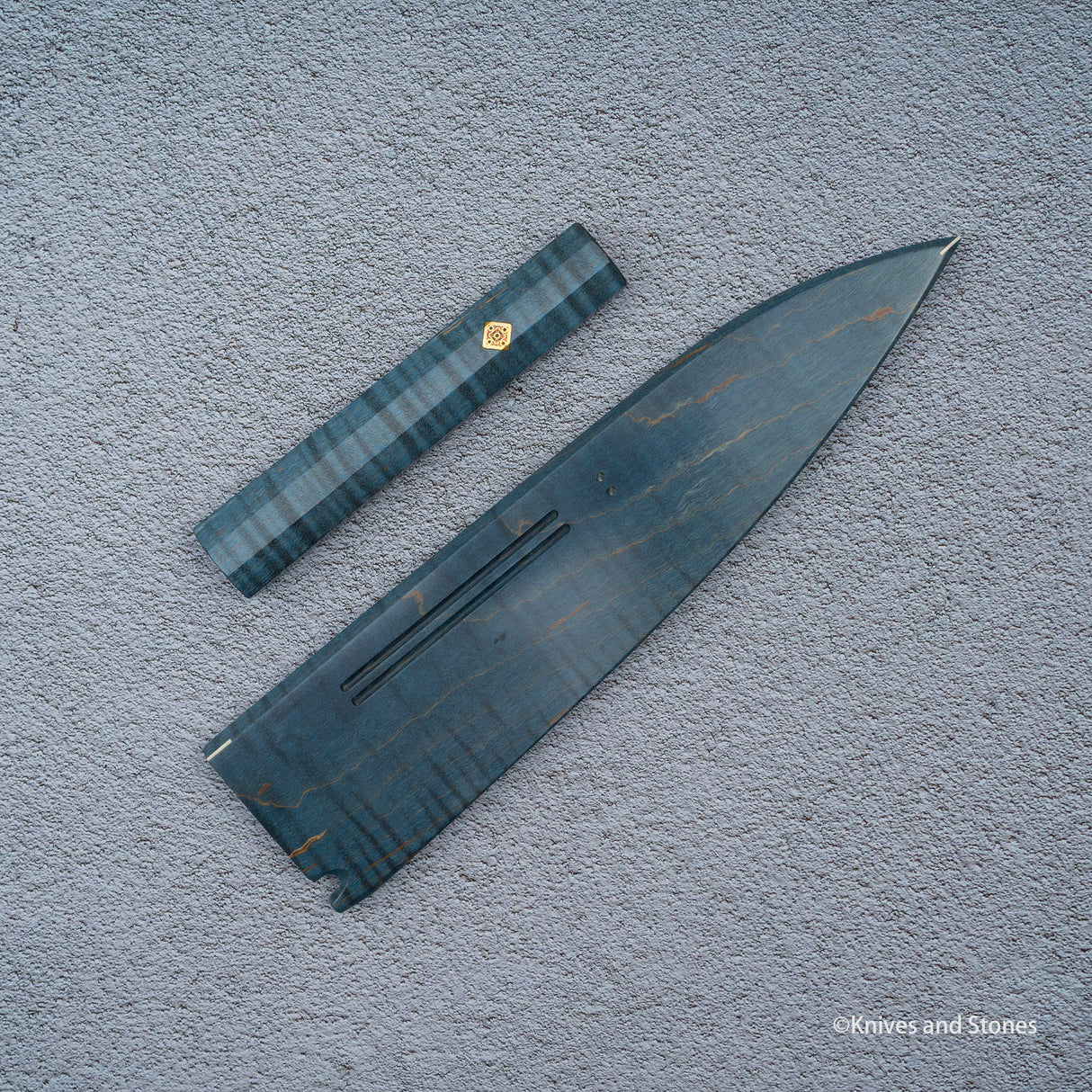 K&S 磁性 240 毫米牛刀刀鞘及刀柄套裝 穩定捲曲楓木/烏木