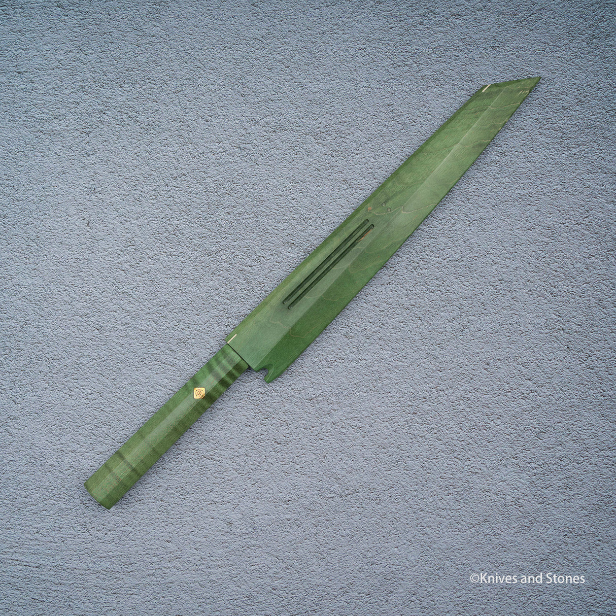 K&S 磁性 Kiritsuke Yanagiba Saya 和手柄套裝 穩定捲曲楓木 / 烏木 / 玫瑰木