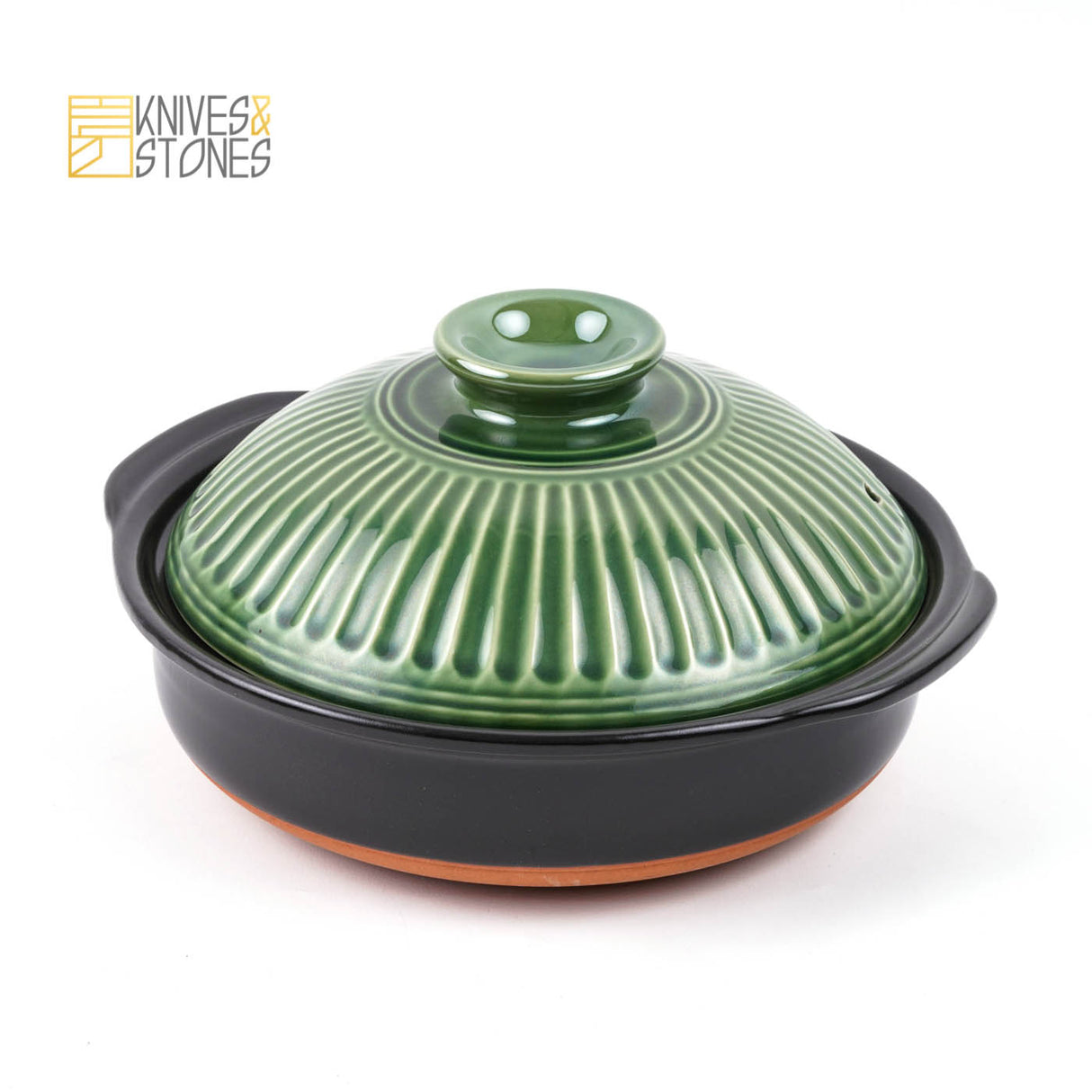 日式陶鍋 - 銀浦綠菊花