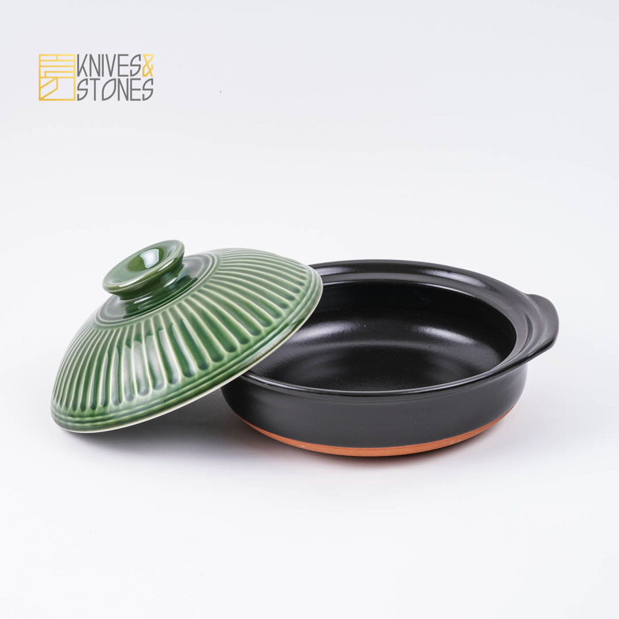 日式陶鍋 - 銀浦綠菊花