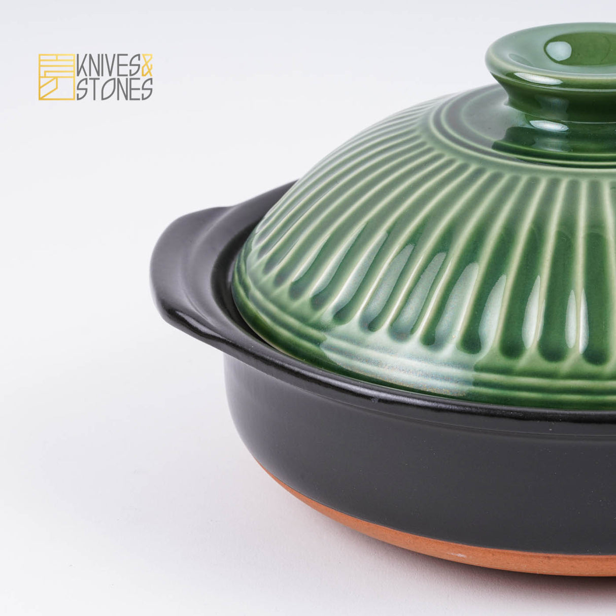 日式陶鍋 - 銀浦綠菊花