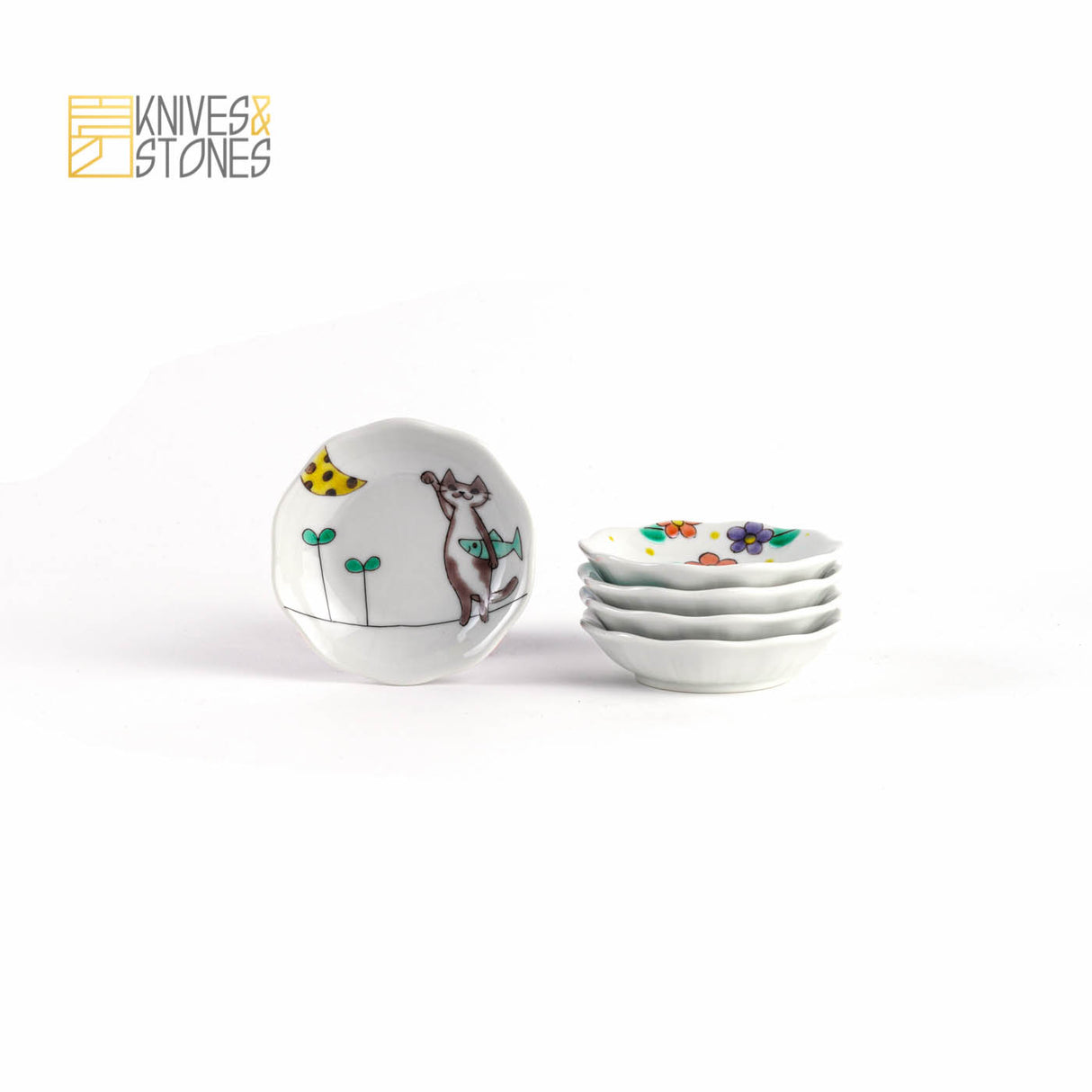 喵星人主題小吃盤 5 件組 九穀燒