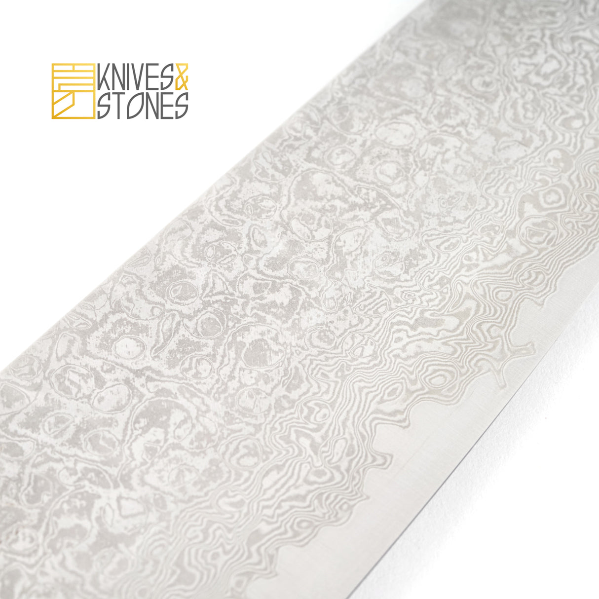 Hatsukokoro Ginsan Damascus Tsuchime Nakiri 170 mm with Teak wood Handle, by Yoshihiro Yauji