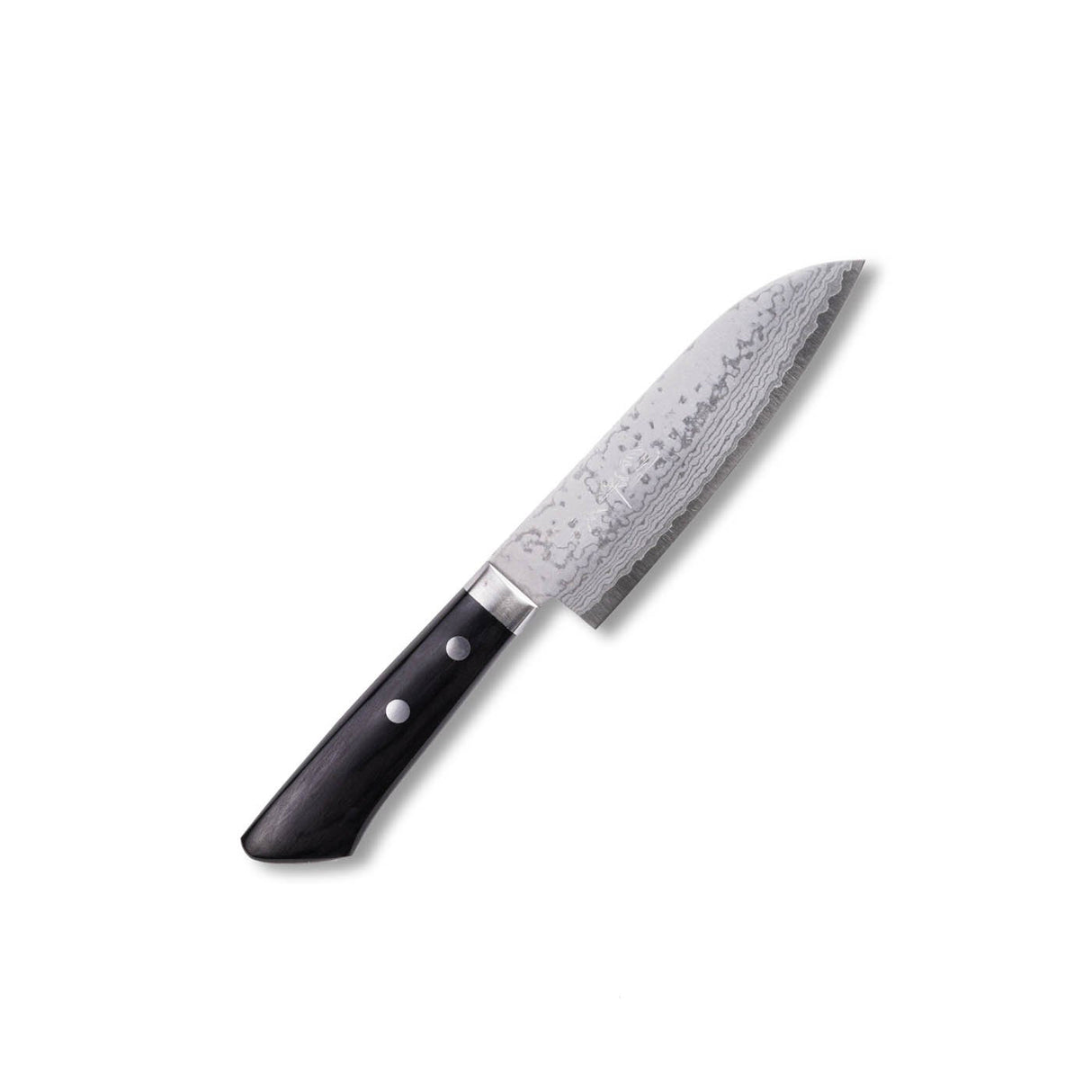 Masutani Sairyu VG10 Damascus Small Santoku 135mm Western Handle