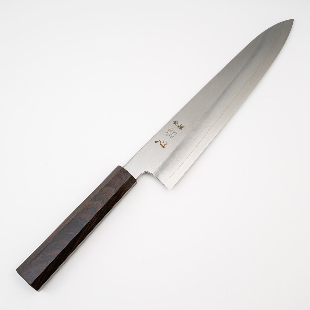 Nakagawa Ginsan Wide-bevel Gyuto 240mm with Ebony Octagonal Handle