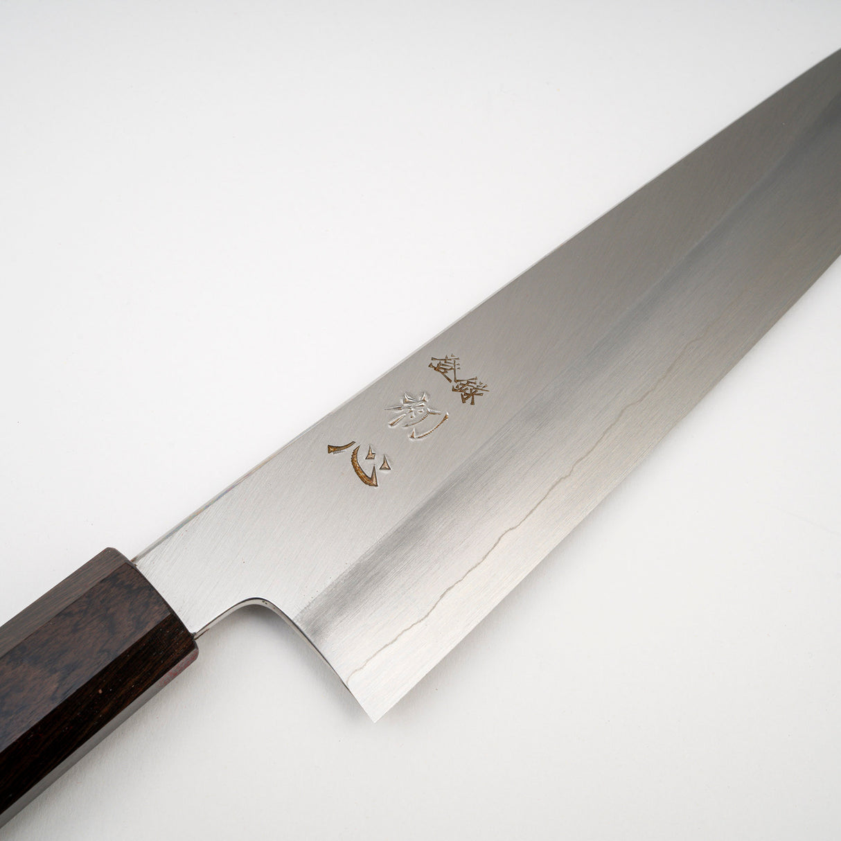 Nakagawa Ginsan Wide-bevel Gyuto 240mm with Ebony Octagonal Handle