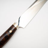 Yoshikazu Ikeda White 3 Honyaki Sakimaru Sujihiki 330mm Wave Hamon Ironwood Handle SP1